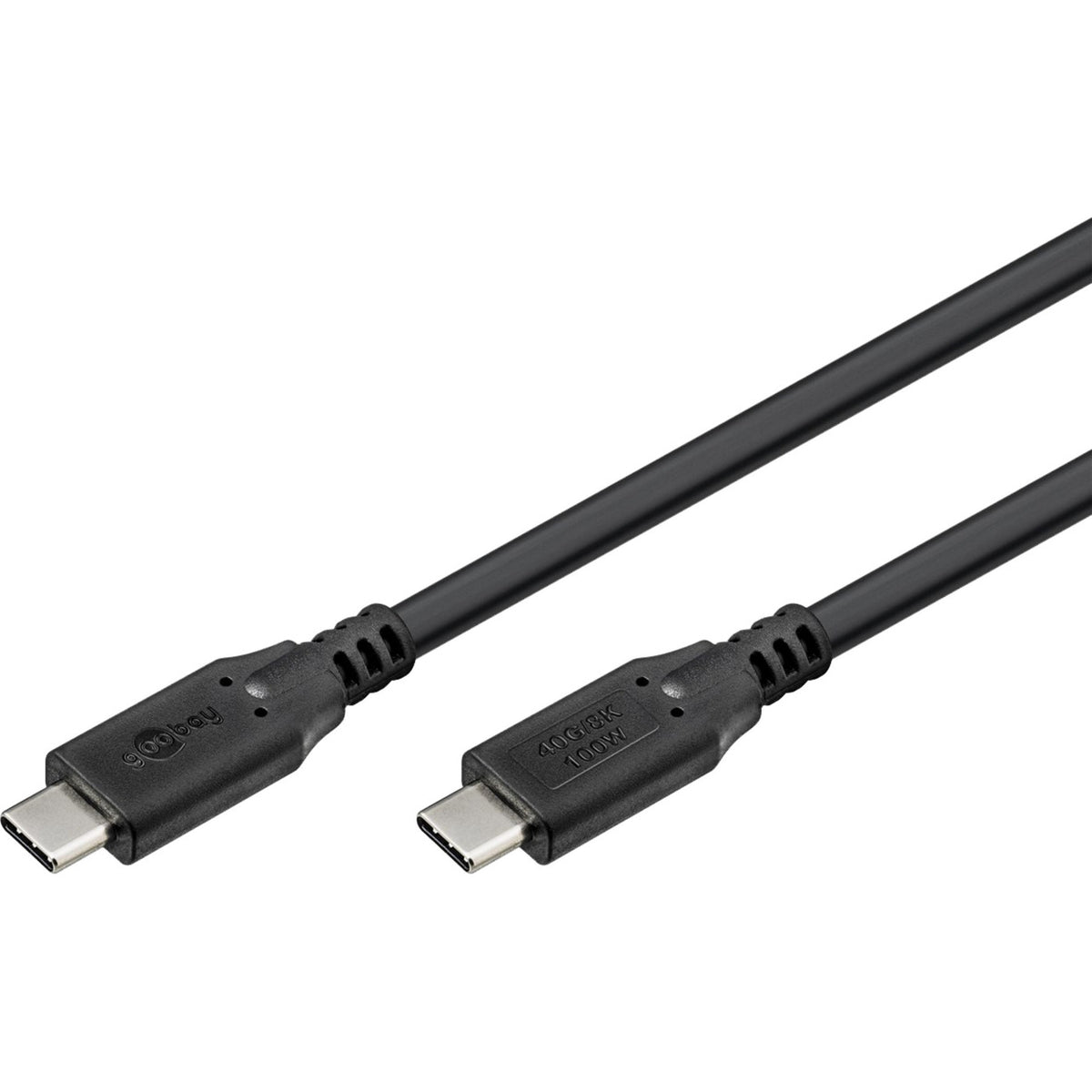 Goobay USB-C 4.0 > USB-C-kabel (sort, 1,5 meter)