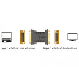 Delock dvi 24+1 han- til dvi 24+5 hun-adapter (sort)