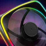 Sharkoon shark lights rgb pwm case ventilator (sort, 120 x 120 x 25 mm)