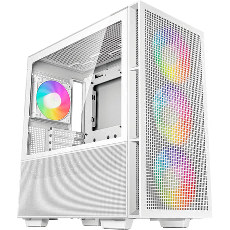 Deepcool CH560 MIDI Tower-hus (hvid | 1x USB-A | 1x USB-C | RGB | hærdet glas)