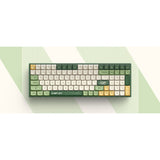 Iqunix f97 camping trådløst mekanisk tastatur (grøn, us-layout (qwerty), cherry mx brown, 96%, rgb-lysdioder, hot-swappable, pbt, 2.4ghz | bluetooth 5.1 | usb-c)
