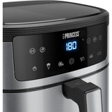 Princess digital airfyer 6l varmluftsfrituregryde (sort sølv, 6 liter)