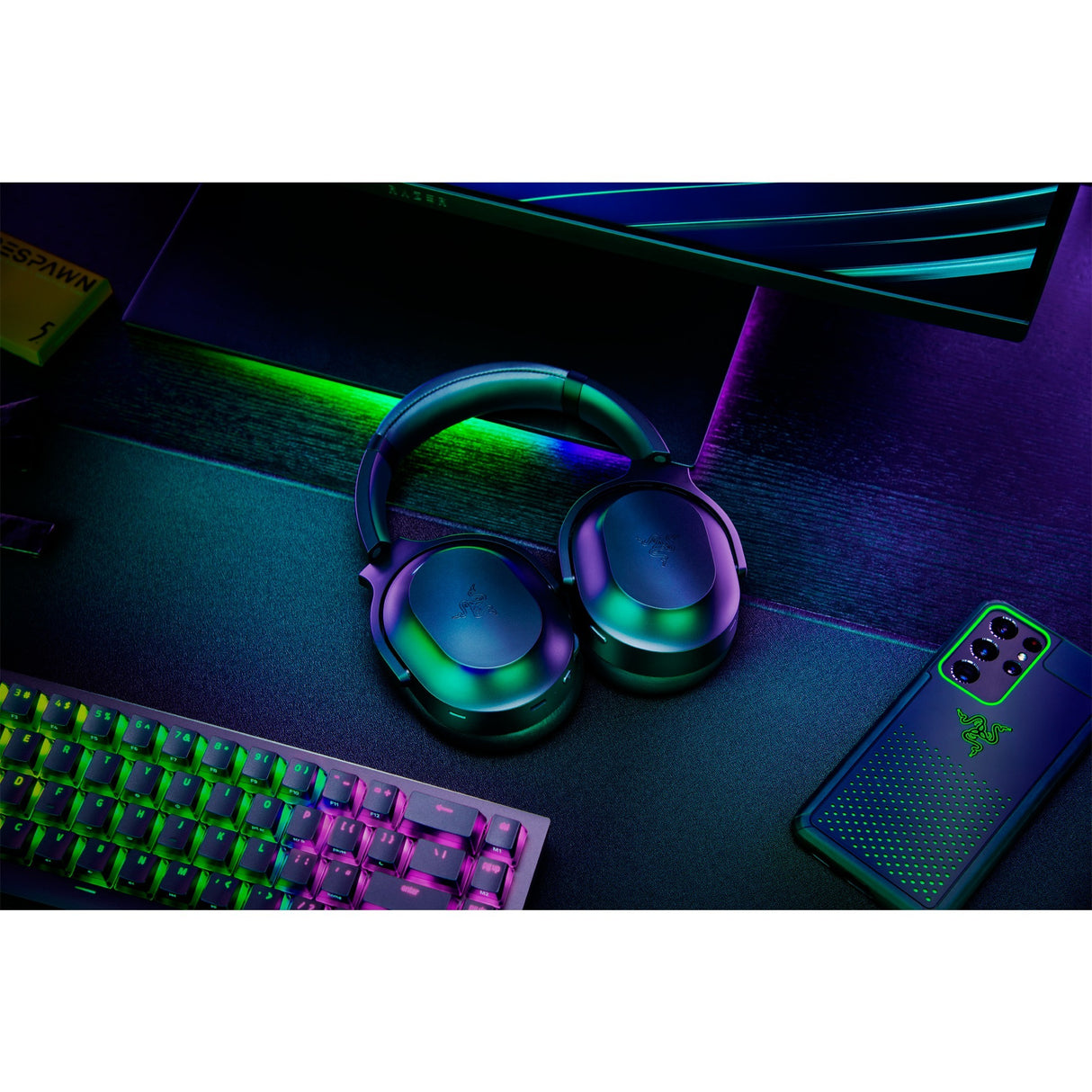 Razer barracuda pro over-ear gaming headset (sort, USB dongle, Bluetooth)