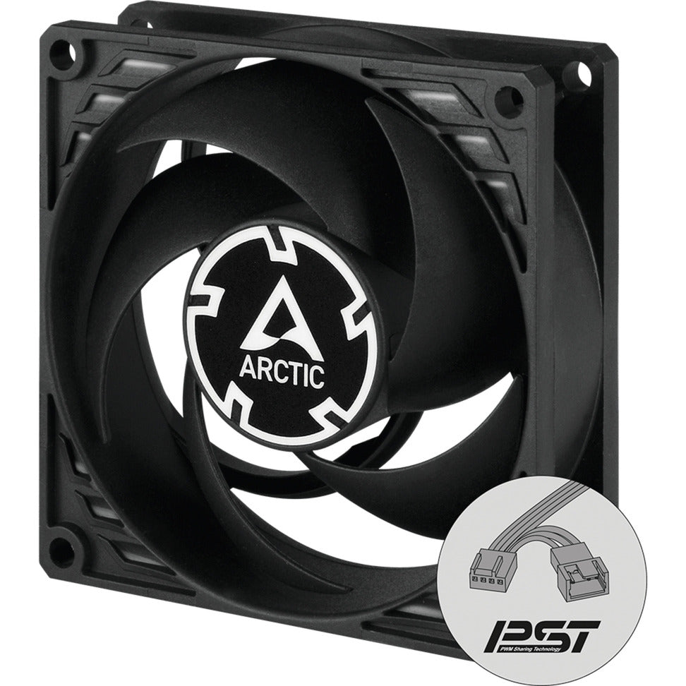 Arctic p8 pwm pst case ventilator (sort, 80 x 80 x 25 mm)