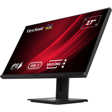 Viewsonic vg2756-4k dockingmonitor 27 (sort (mat), 1x HDMI, 1x skærmport, USB-C, USB-A, USB-B, lyd)