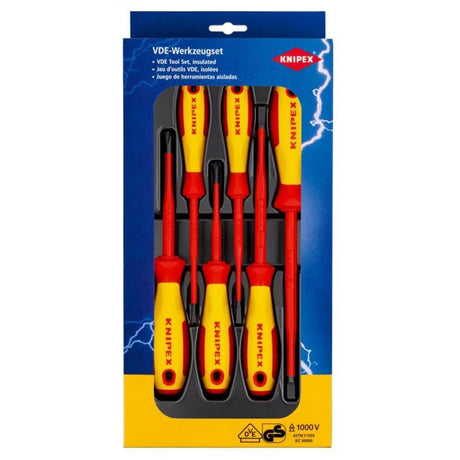 Knipex 6-delt flad skruetrækker sæt, Phillips hoved