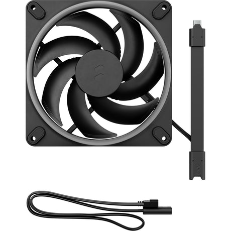 Fractal design momentum 14 rgb case fan (zwart, 140 x 140 x 25 mm, pwm)