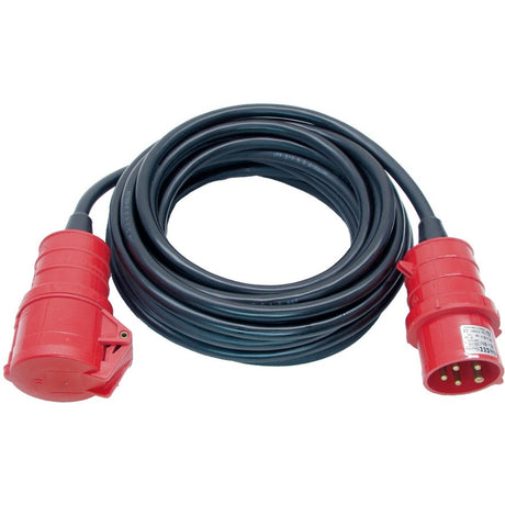 Brennerstuhl cee forlængerkabel ip44 (30m kabel, h07rn-f 5g1.5, 5-polet med cee stik og kobling, til udendørs brug ip44, fremstillet i tyskland) sort