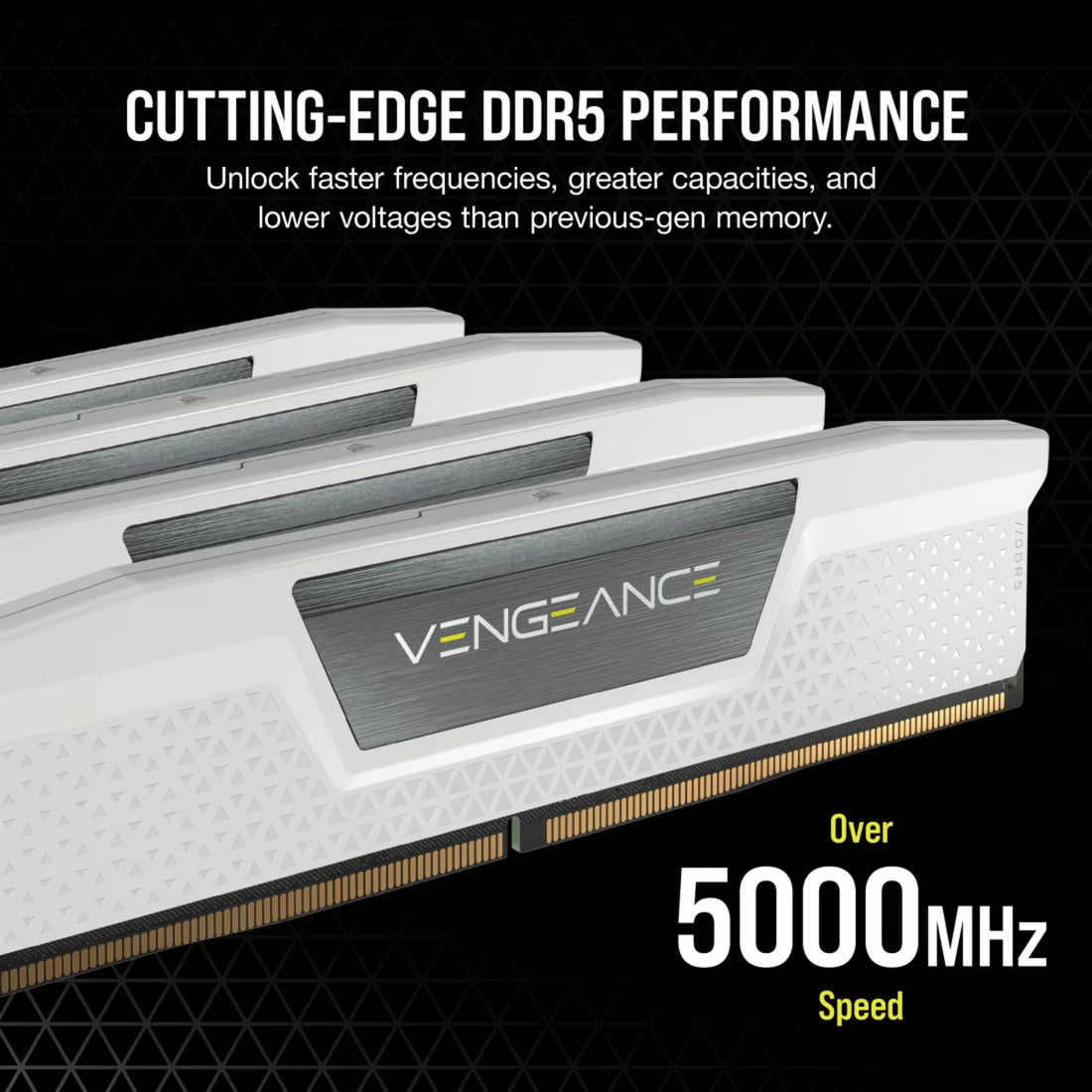 Corsair vengeance 32 gb ddr5-6000 (2x 16 gb) werkgeheugen (wit, cmk32gx5m2d6000z38w, xmp, expo)