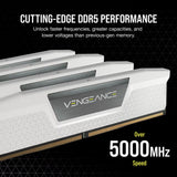 Corsair vengeance 32 gb ddr5-6000 (2x 16 gb) werkgeheugen (wit, cmk32gx5m2d6000z38w, xmp, expo)