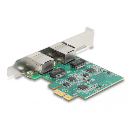 Delock pci express x1-kort til 2 x rj45 2,5 gigabit lan rtl8125 netværksadapter