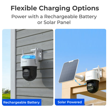 Reolink trackmix g770 + solar panel 2 beveiligingscamera (wit zwart, 4k 8mp uhd, 4g lte, incl. zonnepaneel)