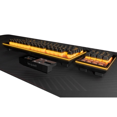 Vær stille! dark mount silent tactile rgb mekanisk gaming-tastatur (sort, us-layout (qwerty), silent tactile, 100%, argb, pbt double-shot keycaps, media dock)