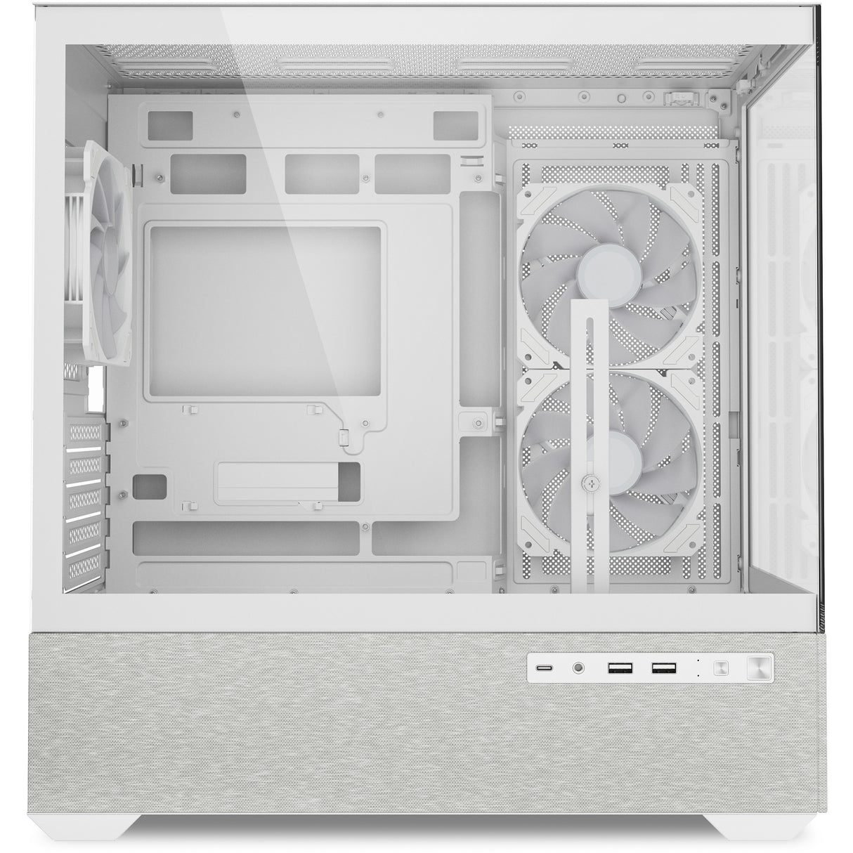 Sharkoon mk7 argb mini tårnhus (hvid | 2x USB-A | 1x USB-C | RGB | hærdet glas)