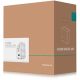 Deepcool ch360 digitalt mini tårnhus (hvid | 1x USB-A | 1x USB-C | RGB | hærdet glas)