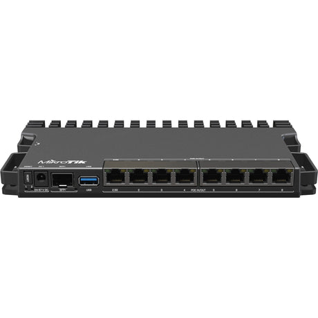 Mikrotik heavy-duty rb5009 router (rb5009upr+s+in) (sort, marvell armada 7040 cpu, poe, sfp+)