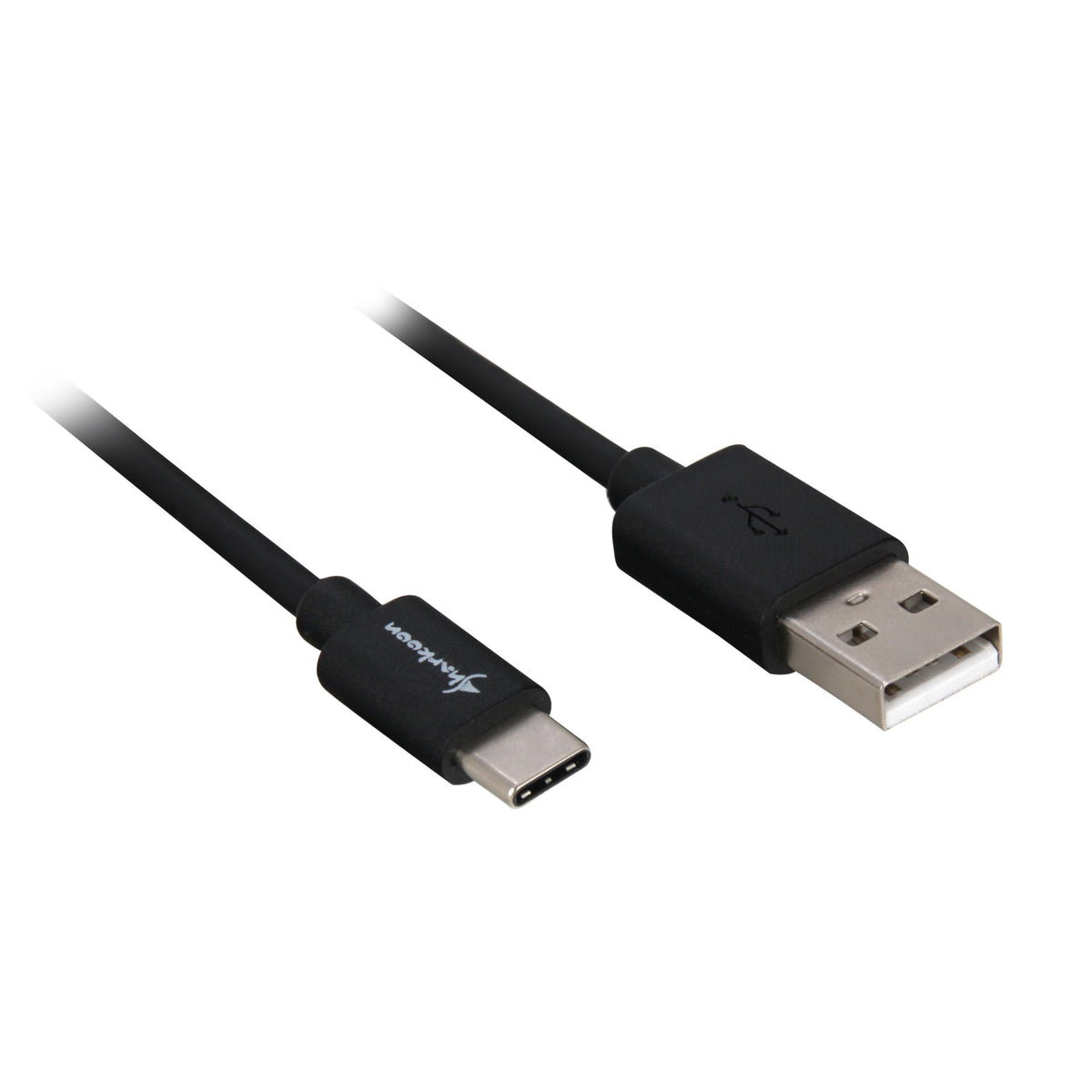 Sharkoon USB-A 2.0 - USB-C-kabel (sort, 0,5 meter)