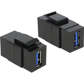 Delock keystone USB 3.0 a hun > USB 3.0 et hun keystone modul (sort)