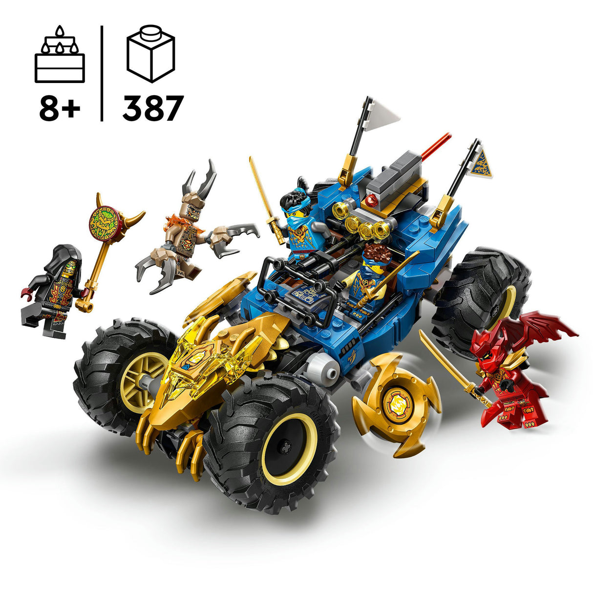 Lego ninjago - jay's transformerende bilkonstruktionslegetøj (71856)