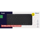 Trust Lyra kompakt trådløst tastatur (sort, amerikansk layout (QWERTY), saksekontakter, 65 %, 2,4 GHz USB, Bluetooth)