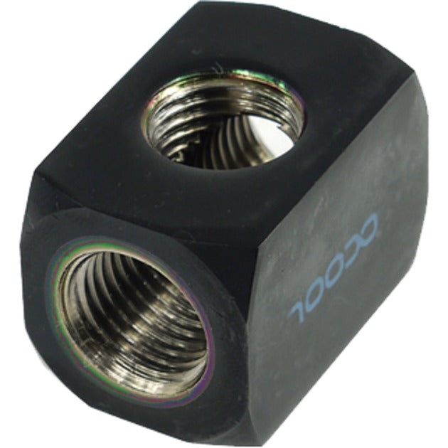 Alphacool hf tilslutningsklemme tee rund g1 4 (sort)