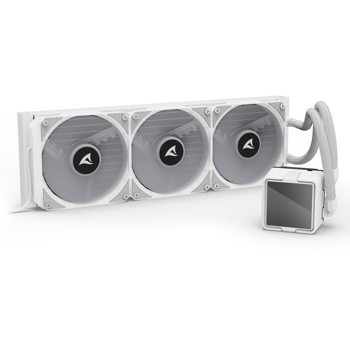 Sharkoon s100 argb vandkøling (hvidt, 4-benet pwm ventilatorstik)