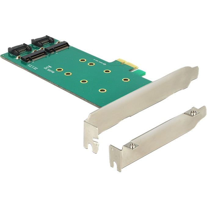 Delock pci express kort > 2 x intern m.2 nøgle b 110 mm - lav profil formfaktor adapter