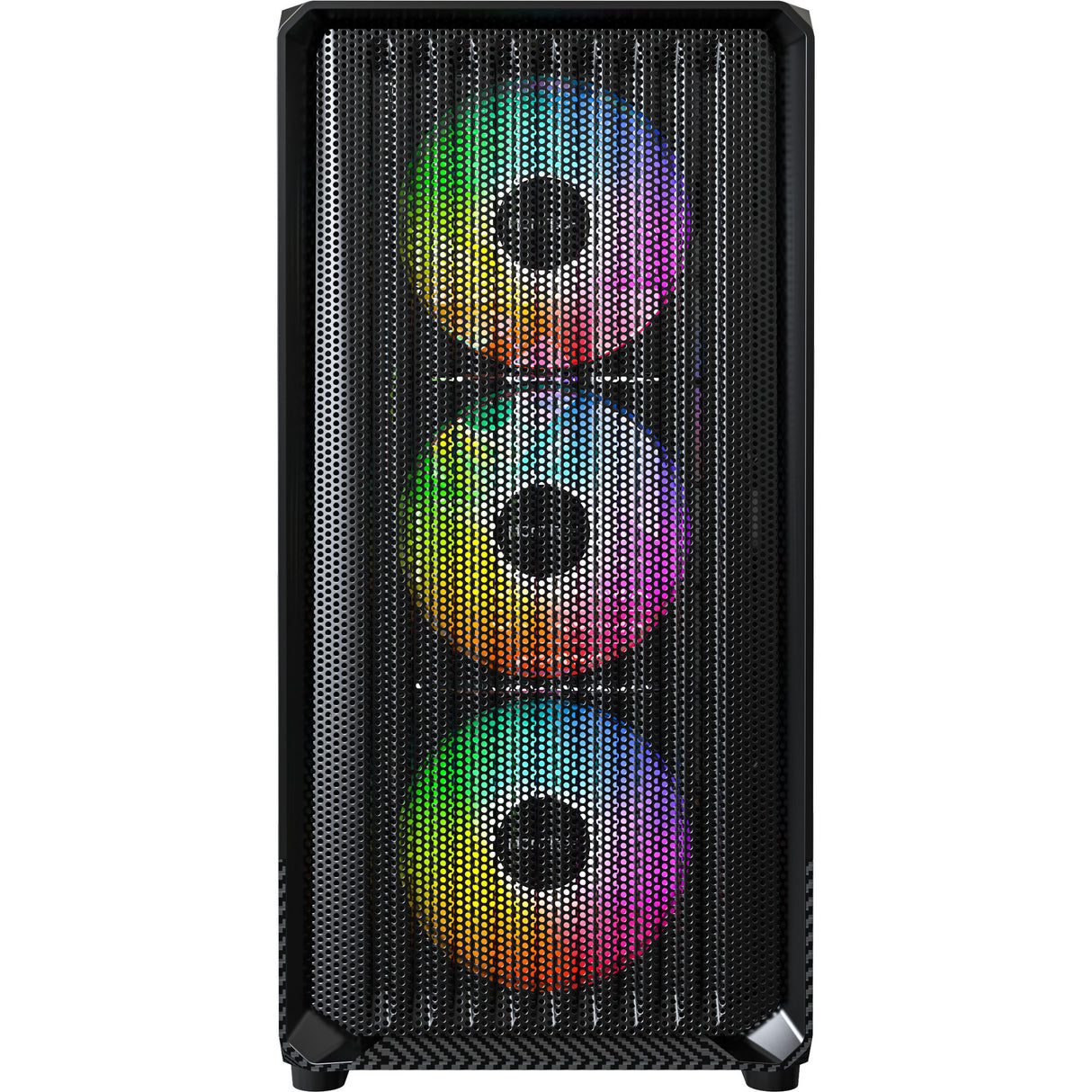 Montech x5m midi tårnhus (sort | 2x USB-A | 1x USB-C | RGB | hærdet glas)
