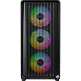 Montech x5m midi tårnhus (sort | 2x USB-A | 1x USB-C | RGB | hærdet glas)