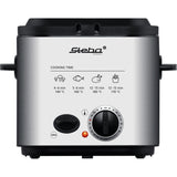 Steba df95f - minifriture fondue frituregryde (rustfrit stål sort, 1,25 liter)