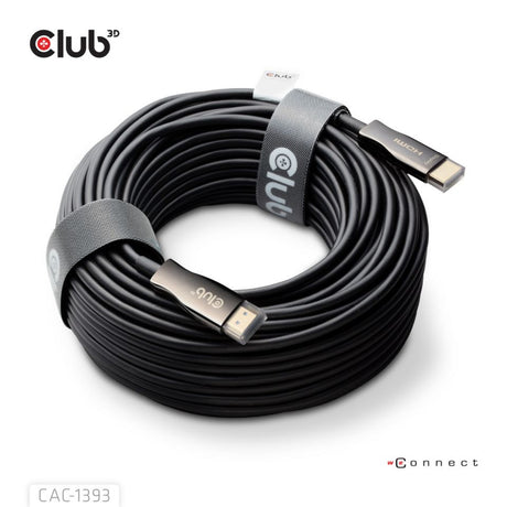 Club 3D HDMI Hybrid AOC-kabel 8K60Hz 4K120Hz 50m (sort)