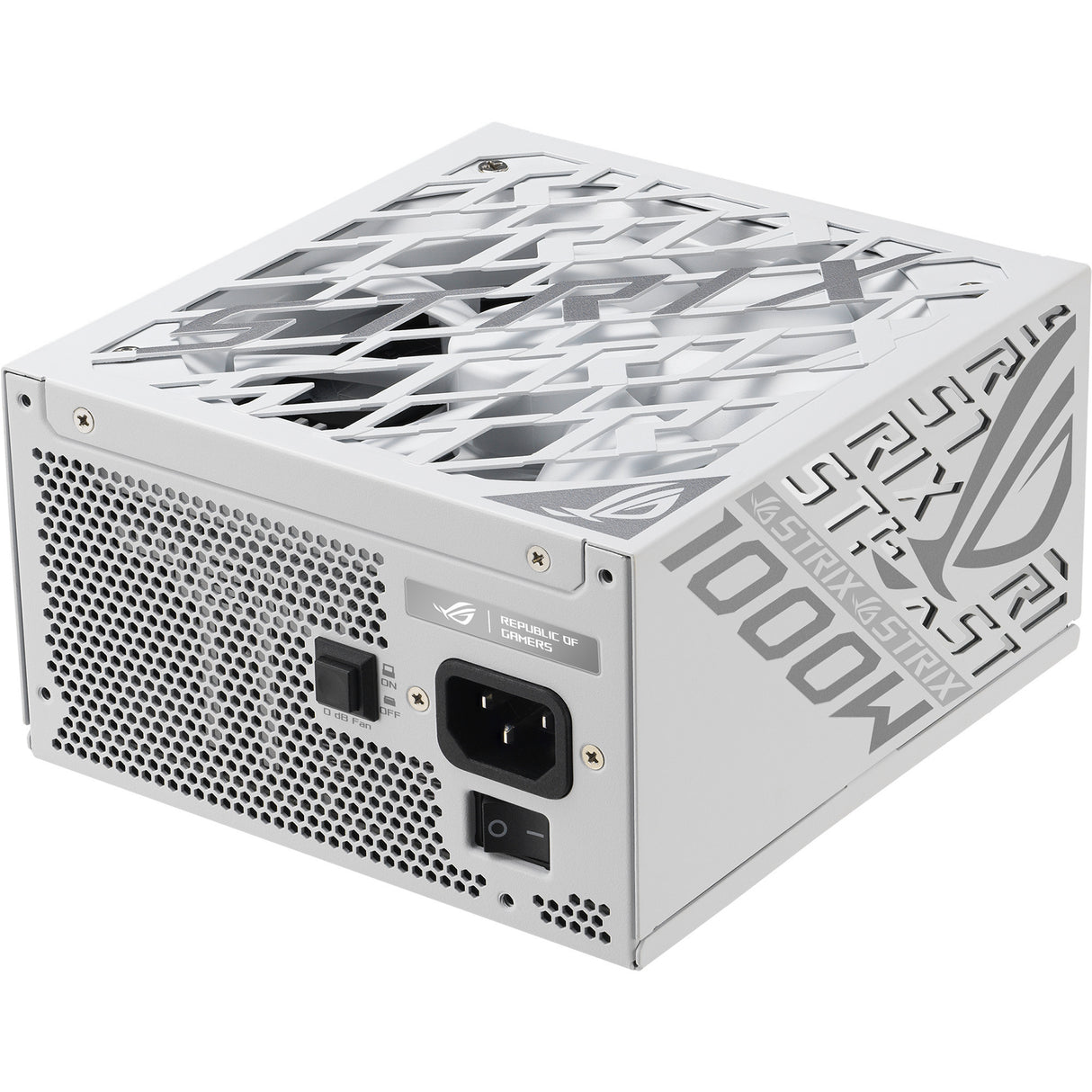 Asus rog strix platinum white edition modulær 1000 watt strømforsyning (hvid, 1x 12v-2x6, 4x pcie)