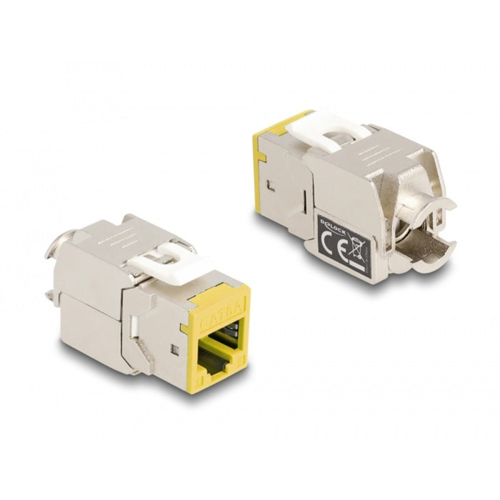 Delock keystone modul rj45 jack til lsa cat 6a værktøjsfrit, 8 stykker (flerfarvet)