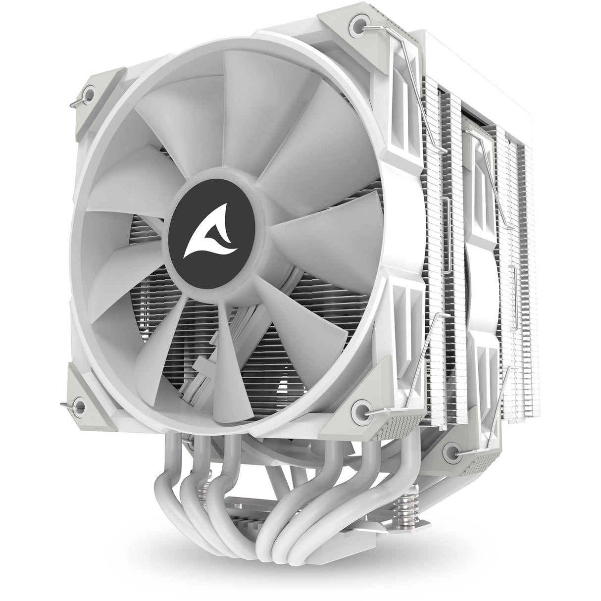 Sharkoon a60 rgb cpu køler (hvid, 4-benet pwm blæserstik)