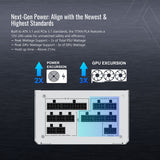 Montech titan pla modulær 1000 watt strømforsyning (hvid, 2x pcie)