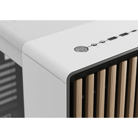 Fractal design nord xl midi tårnhus (hvid træfarve | 2x USB-A | 1x USB-C | hærdet glas)