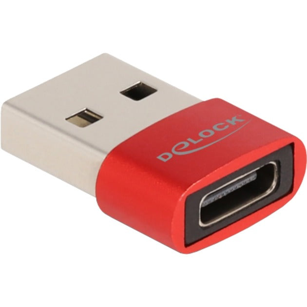 Delock USB 2.0-adapter USB-A han > USB-C hun (rød)