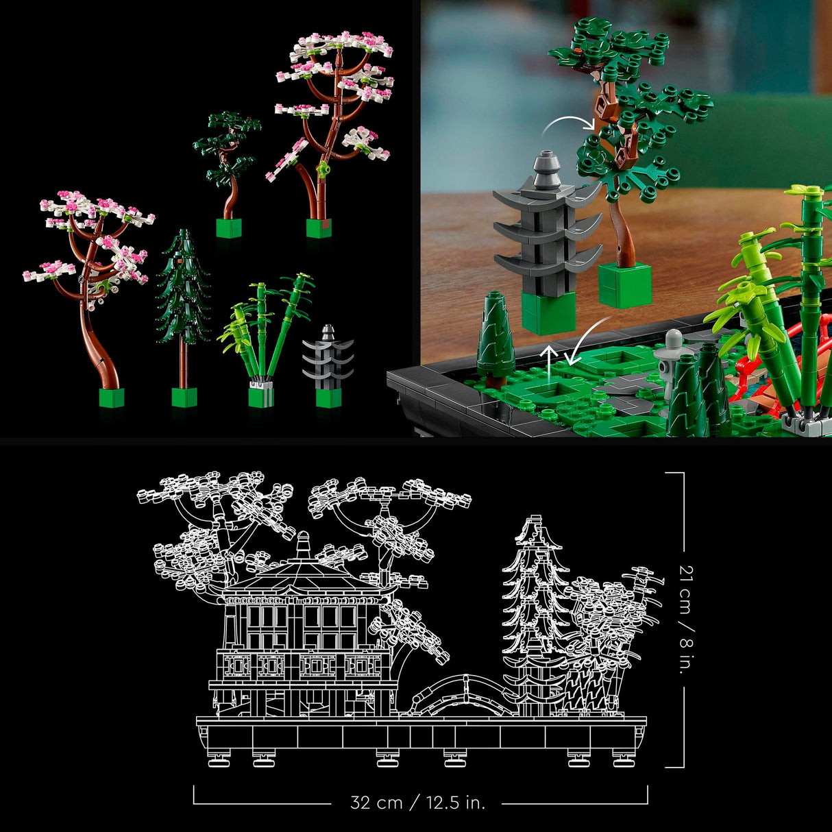 Lego ikoner beroligende have botanisk mindfulness byggesæt til voksne - 10315