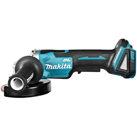 Makita 18 v vinkelsliber 125 mm dga505zj (blå sort, batterier og oplader medfølger ikke | i mbox | sikkerhedsafbryder)