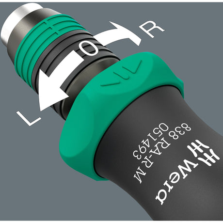 Wera kraftform kompakt 838 ra-r m imperial sæt 1 bit sæt (sort grøn, 15 stk.)