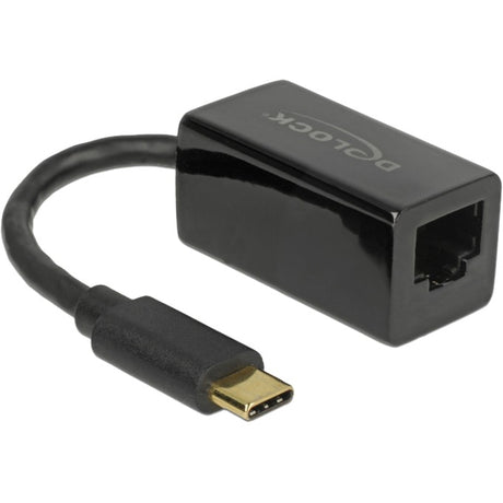 Delock superspeed USB-C (USB 3.1 gen 1) han > gigabit lan 10 100 1000 mbps kompakt adapter (sort, 0,135 meter)