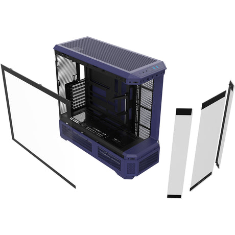 Thermaltake view 600 tg fremtidig dusk stort tårnhus (lilla sort | 2x USB-A | 1x USB-C | hærdet glas)