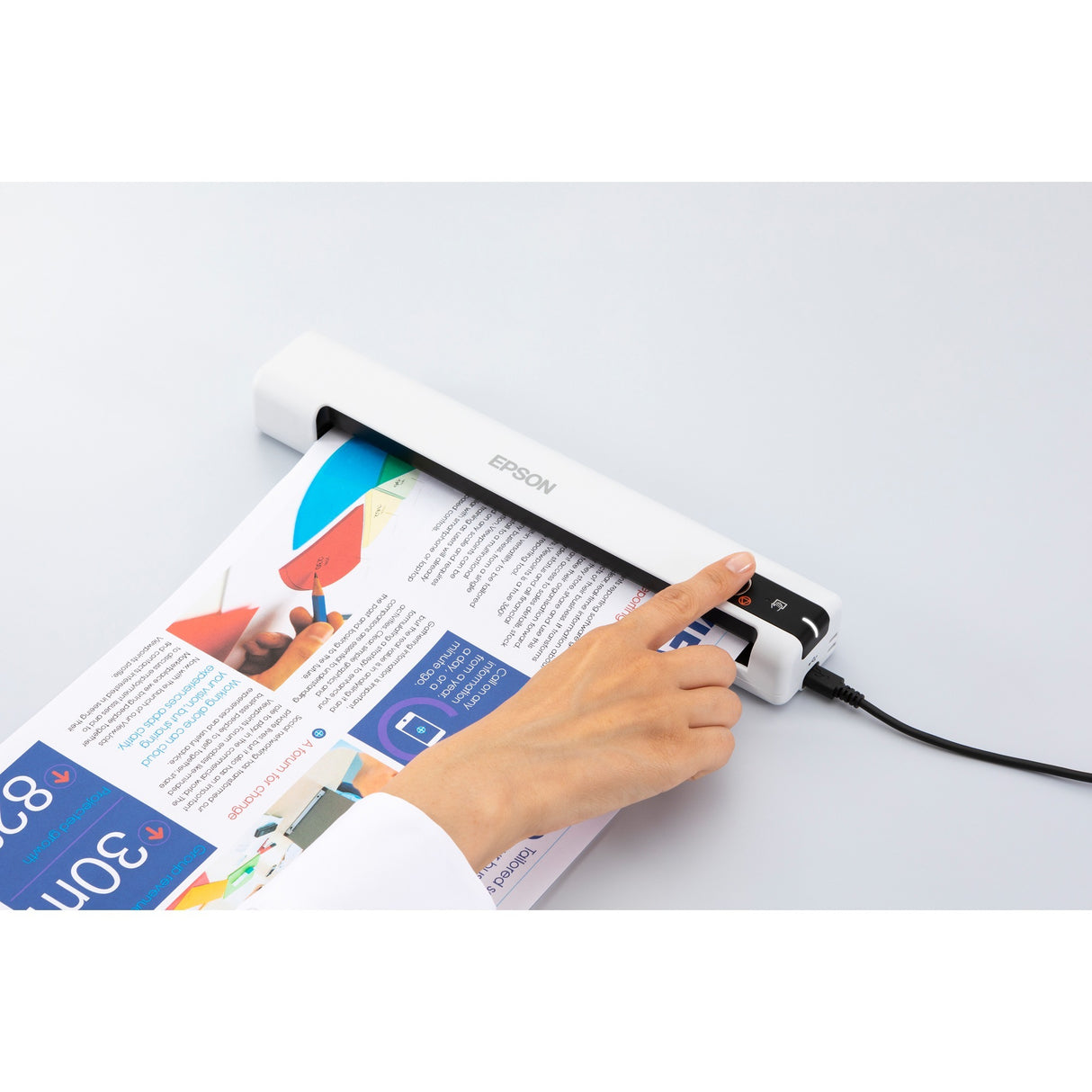 Epson workforce ds-70 feed scanner (grå)
