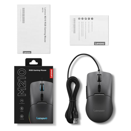 Lenovo m210 rgb gaming mus (sort, 8000 dpi, rgb)