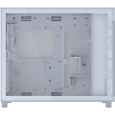 Asus prime ap303 - tempered glass panel midi tower behuizing (wit | 2x usb-a | 1x usb-c | tempered glass)