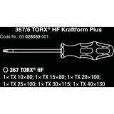 Wera 367 6 Torx HF skruetrækkersæt Kraftform Plus + stativ (sort grøn, 6 stk.)