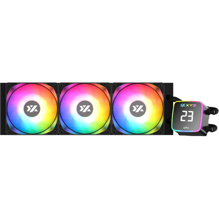 Xyz pc gear aquapulse aio 360 vandkøling (sort, argb, pwm)
