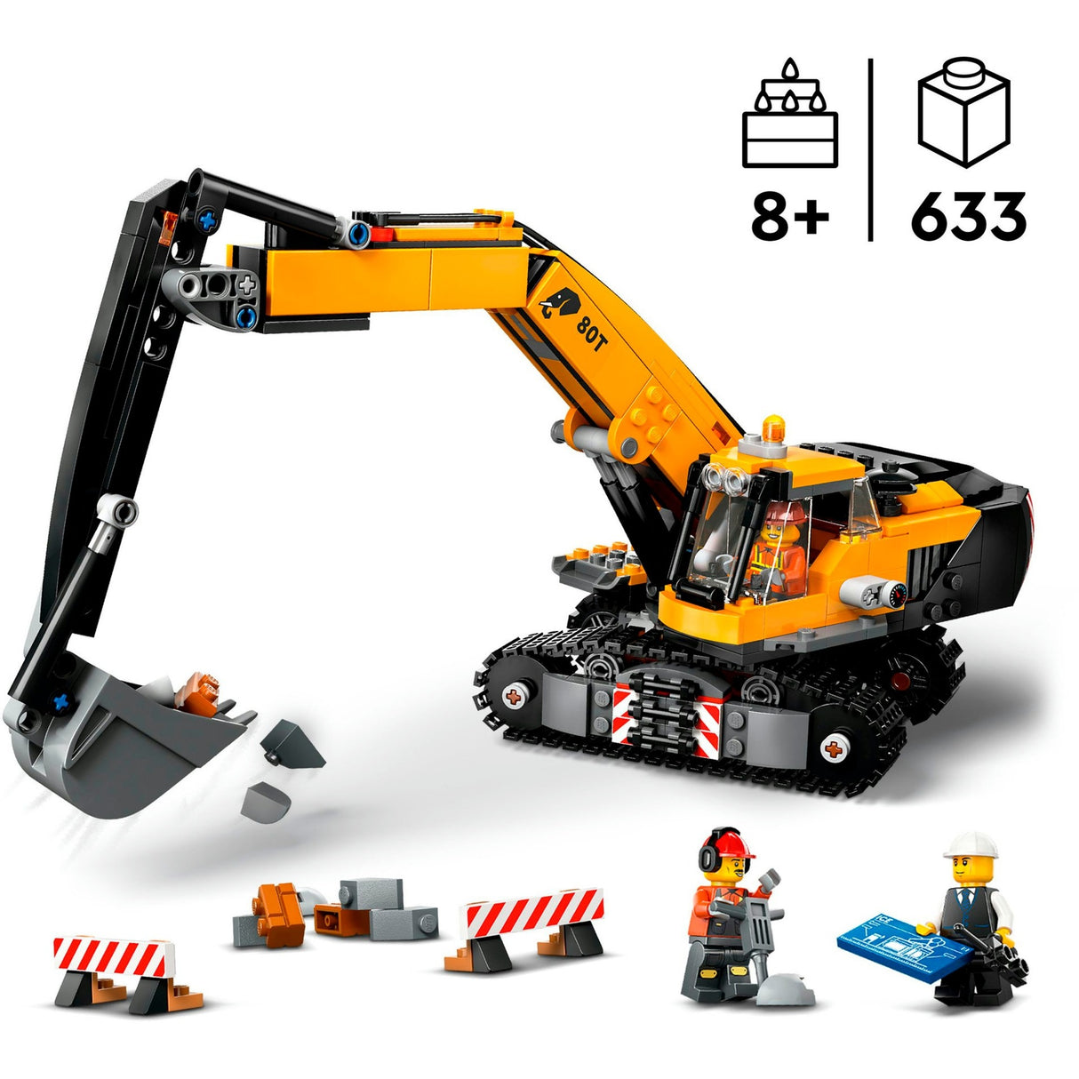 Lego city - gul gravemaskine byggelegetøj (60420)