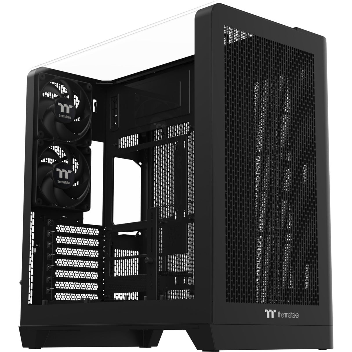 Thermaltake view 390 air midi tårnhus (sort | 2x USB-A | 1x USB-C | hærdet glas)