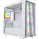 Montech x5m midi tårnhus (hvid | 2x USB-A | 1x USB-C | RGB | hærdet glas)